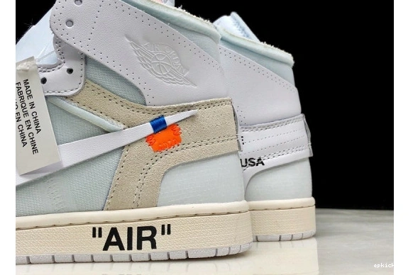 Rep EP AQ0818 O-W 1 Jordan Retro High  AQ0818-100 White Air 100 0505